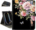 Vimorco for iPad Pro 13 Inch Case, for iPad Air 13 Inch Case, Fit for iPad Pro 12.9 Cases 6th/5th/4th/3th Generation 5 Stand Angles/Typing Stand/Pencil Holder/Card Pockets, Black Flower Butterfly