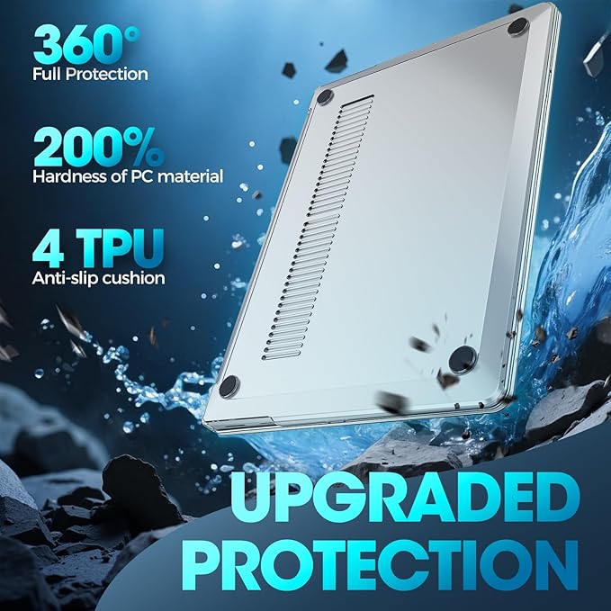 ProCase Protective Case for 15 Inch Microsoft Surface Laptop 7 2024 Release, Hard Shell Transparent Cover with Durable and Lightweight Design -Crystal