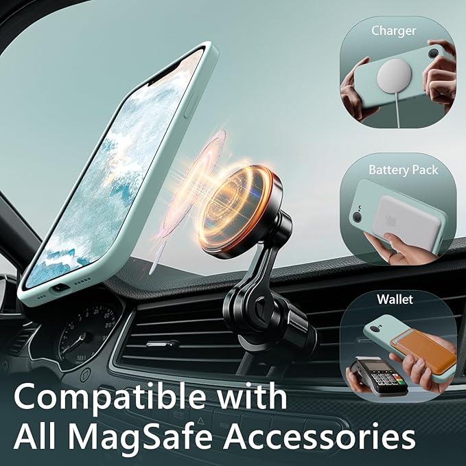FireNova Magnetic for iPhone 17e Case/iPhone 16e Case, Compatible with MagSafe, [Silicone Camera Protection] Microfiber Lining Phone Case, 6.1", Mint Green
