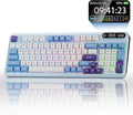 KZZI Z98 Wireless Mechanical Keyboard, Smart Display & Knob, BT5.0/2.4GHz/USB-C, Hot Swappable Custom Keyboard, Pre-lubed Linear Switches, Gasket Mount, RGB Creamy Gaming Keyboard