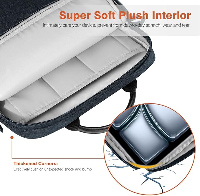 Dadanism 13 Inch Tablet Sleeve Bag with Shoulder Strap & Handle for New iPad Air 13" M4/M3 2026/2025, iPad Pro 13" M5/M4 2025/2024, iPad Pro 12.9", Galaxy Tab S10+/S9 FE+/S9+ 12.4", Indigo