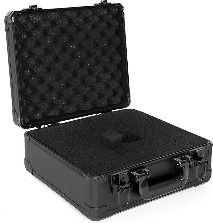 Protective Hard Case Shockproof Water-resistant with Customized DIY Foam Insert fit for Camera, Laptops, etc,13.5 X 11.6 X 6-Inch