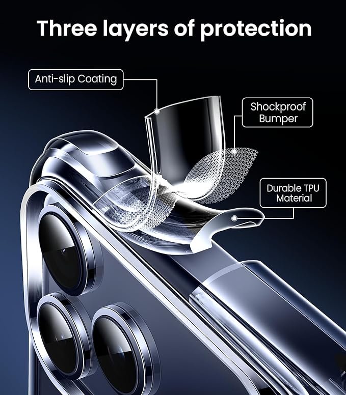 Mkeke Magnetic for iPhone 17 Pro Max Case Clear, [Compatible with MagSafe] [Not Yellowing] [Military-Grade Drop Protection] Phone Bumper for iPhone 6.9 inch 2025