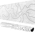 Rcege Large Mouse Pad for Desk - Gaming Mouse Pad with Stitched Edges, Anti-Slip Base for Keyboard and Mouse(White Line, 23.6L x 11.8W inches)