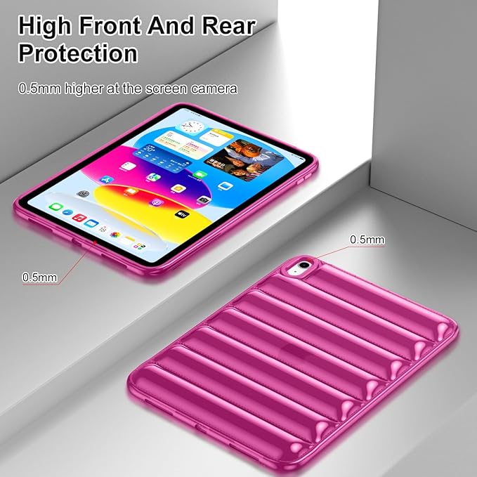 Case for iPad mini 7 (A17 Pro) 2024 & iPad mini 6 2021 (8.3 inch) Shockproof Soft TPU Back Cover Silicone Bumper Anti-Yellowing Lightweight Clear Shell for iPad mini 7th/6th Generation, Rose