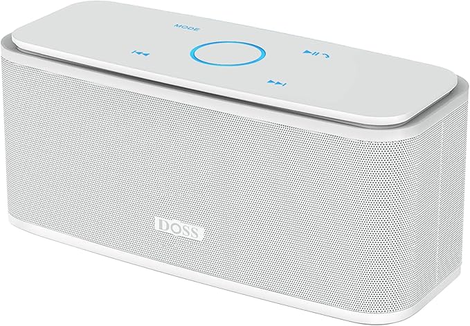 DOSS SoundBox Touch Wireless Bluetooth Speaker-12W HD Sound with Rich Bass, IPX5 Waterproof, 20H Playtime, Handsfree, for Gatherings, Home, Office, Outdoor, Travel-Upgraded
