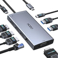 USB C Docking Station Dual Monitor Dock for Dell HP, Laptop Docking Station 3 Monitor Quad Monitors USB C Hub Dongle to 2 HDMI,DP,VGA,3 USB,PD,100W PD,Ethernet, 9 in 1 Thunderbolt Adapter for Surface