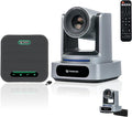 TONGVEO 4K AI PTZ Camera with 10X Optical Zoom & Bluetooth Conference Speakerphone, Auto Tracking Video Conferencing System with 360° Voice Pickup, HDMI USB Webcam for Church, Zoom, Teams