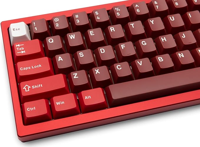 KEEBMONKEY WOBKEY Zen 65 65% Quick Release Wireless Mechanical Keyboard with RGB, CNC Aluminum Case, Hot-Swappable, VIA Support, BT/2.4G/USB-C Gaming Keyboard for Mac/Windows (Ultra Red)