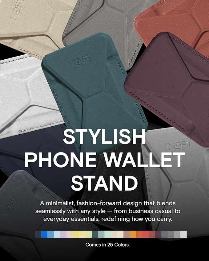 MOFT Magnetic Wallet Stand Compatible with iPhone 17/16/15/14/13/12 Series, Angle Adjustment & Magsafe Compatible MOVAS Phone Stand,Jungle