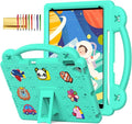 Dteck for iPad 9th/8th/7th Generation 10.2" Kids Case,Cartoon Panda Shockproof Rugged Lightweight Convertible Handles Stand Kid Friendly Case with Pencil Holder for iPad 10.2 2021/2020/2019,Mint Green