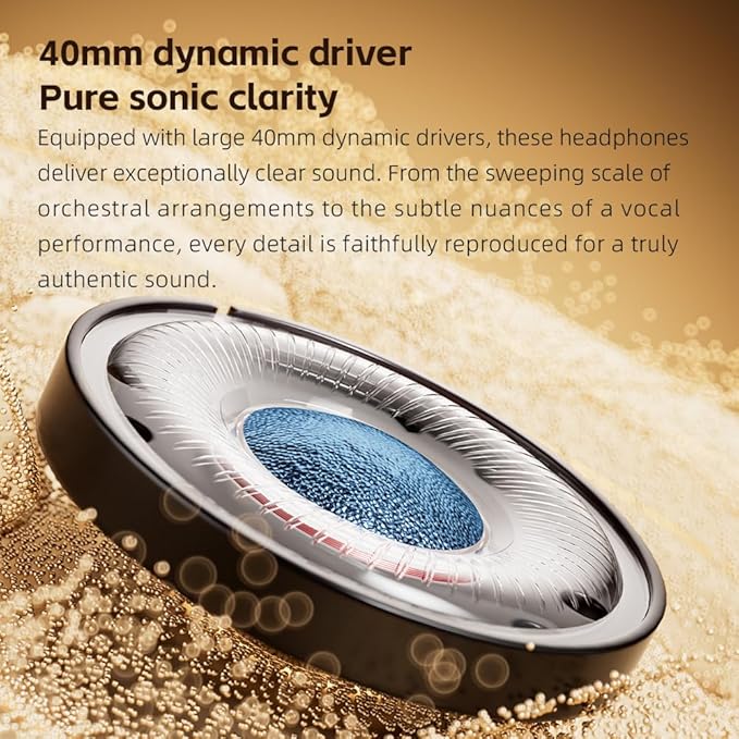 FiiO EH13 Wireless Bluetooth Noise Cancelling Over-Ear Headphones, 42dB Hybrid ANC, 45H Playtime, Foldable for Travel, Work & Commuting (Off-White)