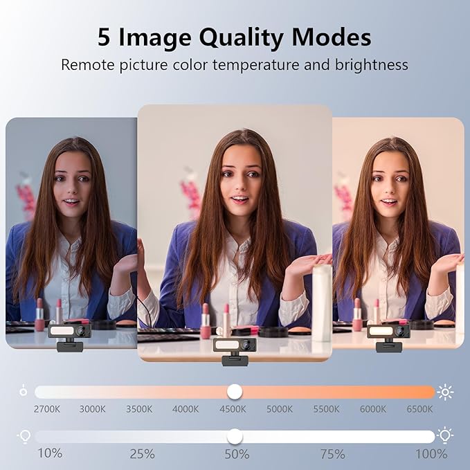 4K Webcam with Dual AI Noise-Cancelling Mics Autofocus, Auto Light Correction,120° FOV,Privacy Cover,Plug and Play Computer Camera for Microsoft Teams/Zoom/Google Voice/Skype/Facetime/YouTube,Black