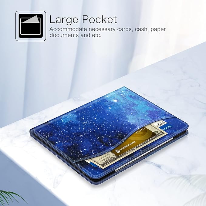 Fintie Folio Case for iPad Pro 12.9" 6th Generation 2022, Multi-Angle Smart Stand Cover w/Pencil Holder & Pocket, Also Fit iPad Pro 12.9 2021 5th & 2020 4th & 2018 3rd Gen, Starry Sky
