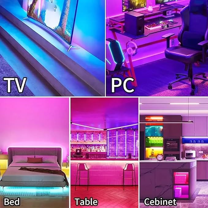 ZSLAIFU COB LED Strip Lights RGB 6.56ft, 5V Dimmable LED Light Strip, Flexible USB LED Lights for TV, TV Backlighting, Bedroom, Kitchen, Home DIY Lighting