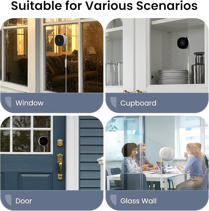 INFIYA 2K Window Cameras for Home Security- 5Ghz & 2.4Ghz WiFi Window Camera, Color Night Vision, Motion & Human Detection, Continuous 24/7 Recording, Cloud(Optional) & Local Storage, K1 1P