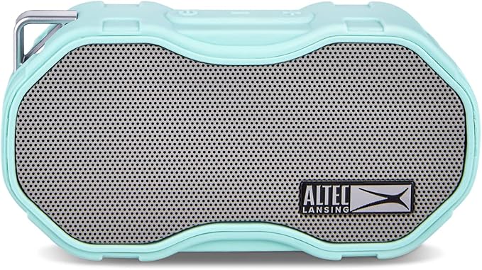 Altec Lansing - Baby Boom Waterproof Bluetooth Speaker, Wireless & Portable for Travel & Outdoor Use, Deep Bass & Loud Sound, 1 Pack (Mint)