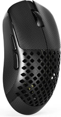 MAMBASNAKE M2 Carbon Fiber Wireless Gaming Mouse,PAW3395PRO 40K DPI Optical Sensor,41g Ultra Lightweight Ergonomic,Programmable Buttons BT/2.5Ghz/Wired Computer Mice for PC/Mac-Black&Griptape