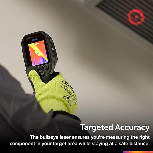 FLIR TG268 Thermal Imaging Camera with Spot IR Super Resolution 320x240 (160x120 Native IR) and Bullseye Laser: Commercial Grade Infrared Camera for Building Inspection, HVAC and Electrical