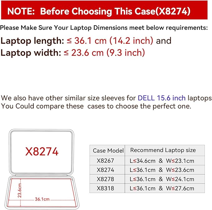 Smatree 15.6 inch Laptop Sleeve for DELL Inspiron 15/Vostro 15 3520/3530/3535,Latitude 5550/5540/3540/3550,Precision 3570/3581/3571/3580/3591/3590,Pro 15 Essential Laptop PV15250/PV15255 Case(X8274)
