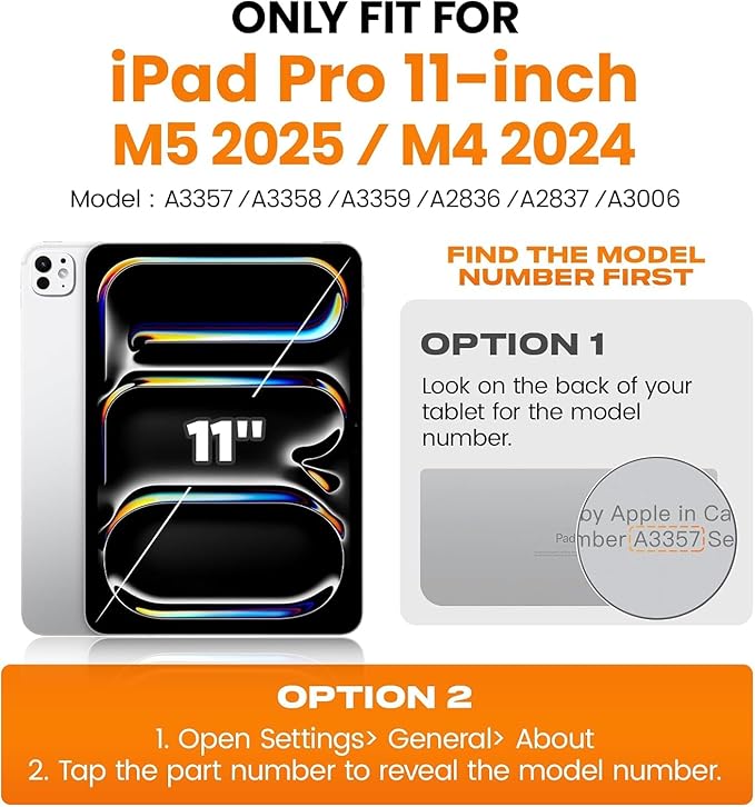 TSQQST for iPad Pro 11 Inch Case M4 5th Generation 2024, iPad Pro 11 Case with Pencil Holder+Stand, Full-Body Protective Rugged Shockproof Cover for iPad Pro 11 Inch 5th Gen, Black Blue