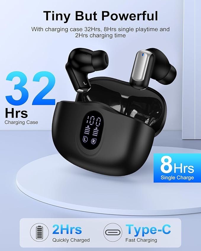 Android Wireless Earbuds for Samsung Galaxy S26 S25 Ultra S24 S23 S22 Plus A17 A35 A16 A15 A54 Z Fold7 Flip7, HiFi Stereo Bluetooth Headphone Sport Wireless Earphones Audifonos Inalambricos for iPhone