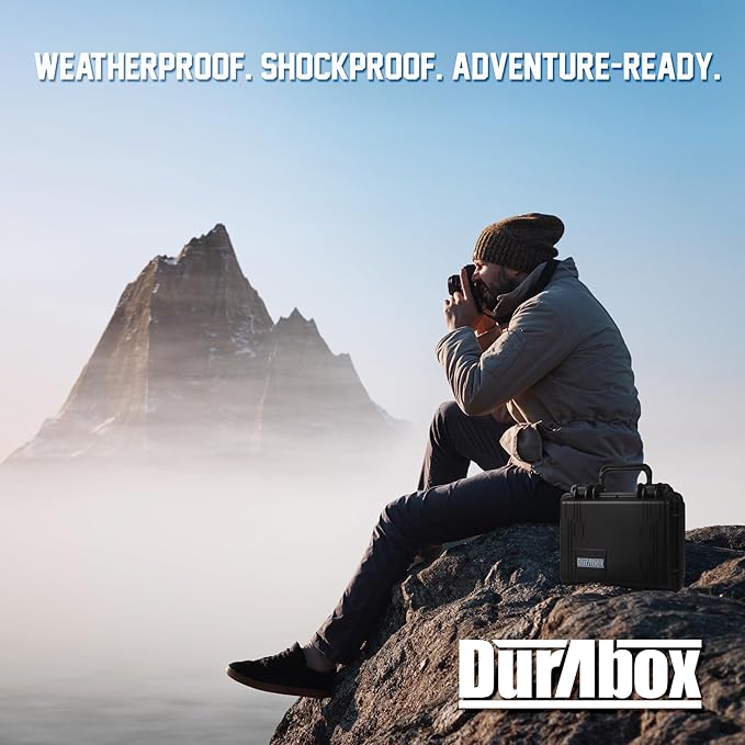 Durabox All Weather Hard Case 10 x 9 x 5” - TSA Approved Hard Shell Travel Case with Customizable Foam for Cameras, Lenses, Electronics and Other Gear