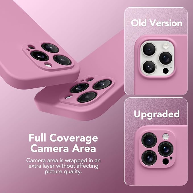 Magnetic for iPhone 15 Pro Case, Compatible with MagSafe, [Full Camera Protection][Screen Protector] Silicone Shockproof Protective Phone Case for iPhone 15 Pro 6.1", Blackcurrant