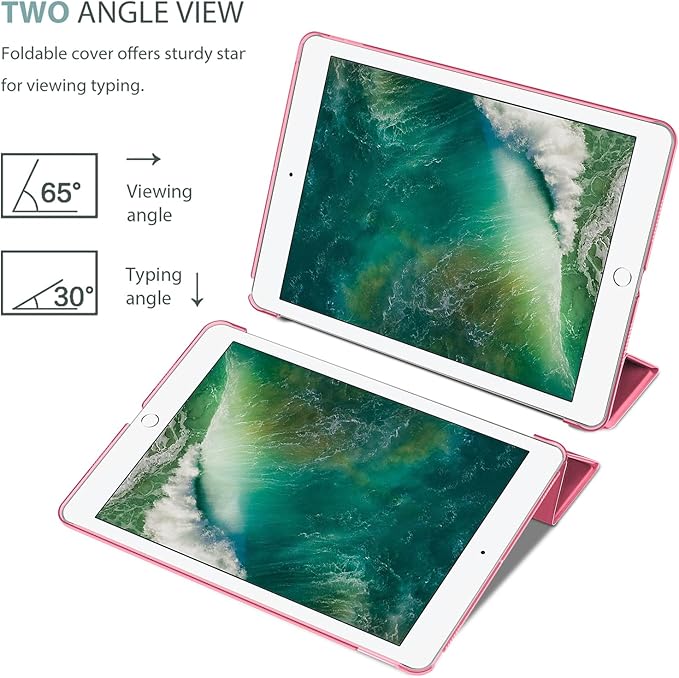 ProCase Smart Case for 10.5” iPad Air 3rd Generation 2019 / iPad Pro 2017, Slim Stand Cover with Translucent Frosted Back for iPad Air 3 -Melonpink
