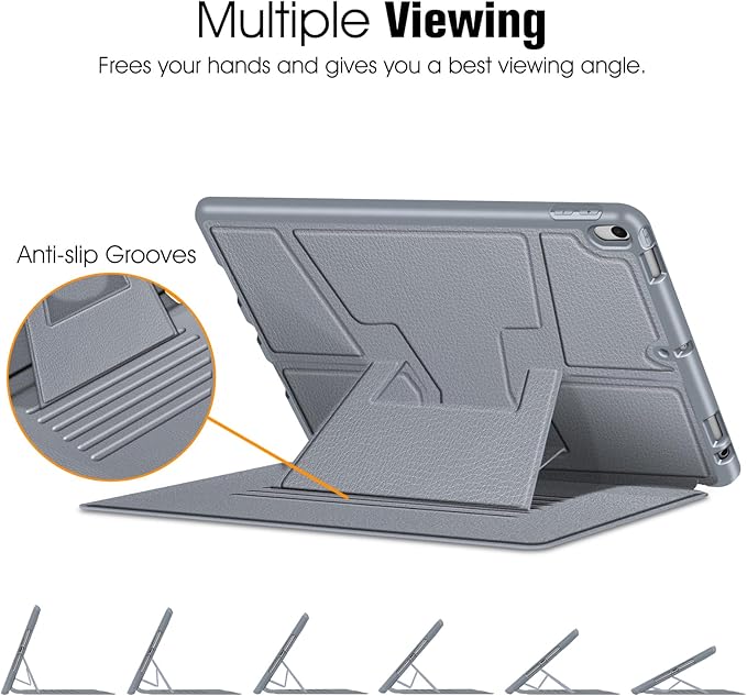 Fintie Magnetic Stand Case for iPad Air 10.5" (3rd Generation) 2019 / iPad Pro 10.5" 2017, Multi-Angle Viewing Rugged Soft TPU Back Cover with Pencil Holder, Auto Wake/Sleep, Cloudy Blue