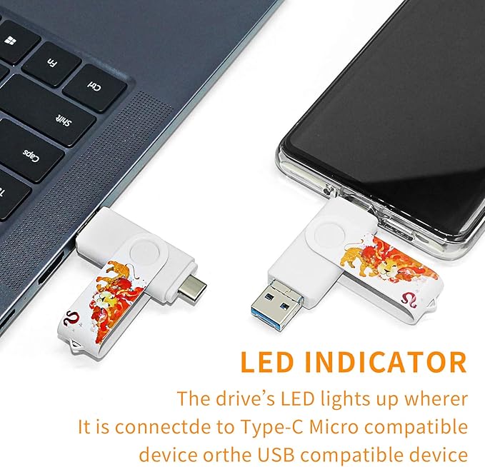 3.1 256GB 3 in1 High Speed Photo Backup Flash Drive for iPhone 15/16/17 wtih Type C/USB-C Port,Photo-Stick-for Android Phones with OTG Function