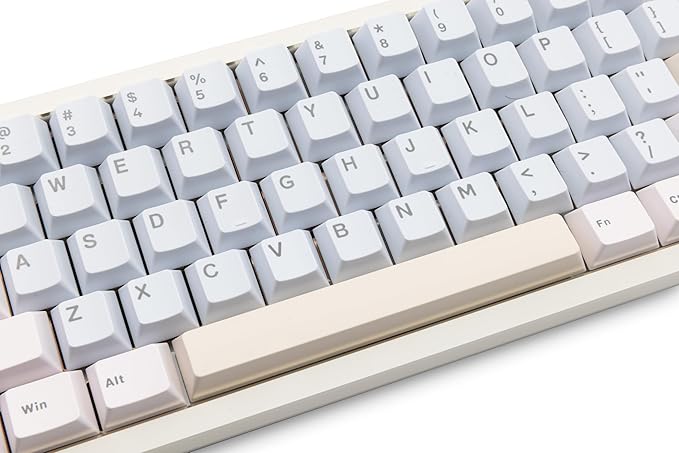 KEEBMONKEY WOBKEY Zen 65 65% Quick Release Wireless Mechanical Keyboard with RGB, CNC Aluminum Case, Hot-Swappable, VIA Support, BT/2.4G/USB-C Gaming Keyboard for Mac/Windows (Ultra White Gold)