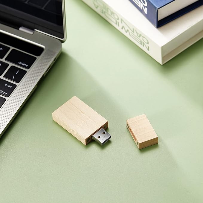 USB Flash Drive, 32GB Wooden USB2.0 High Speed USB Thumb Drives Memory Stick Pen Date Storage Stick Pendrive (Maple)