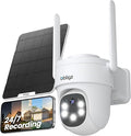 AOV Security Camera Wireless Outdoor with 6W Solar Panel,24/7 Recording Camera for Home Security, 2K Solar Cameras Outdoor Wireless, Auto Tracking，360°PTZ with Night Vision