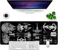 Black Gaming Mouse Pad Large Mouse Pad XL Desk Mat 31.5x11.8x0.12 inch Large Desk Pad Design Keyboard Pad (Design -6)