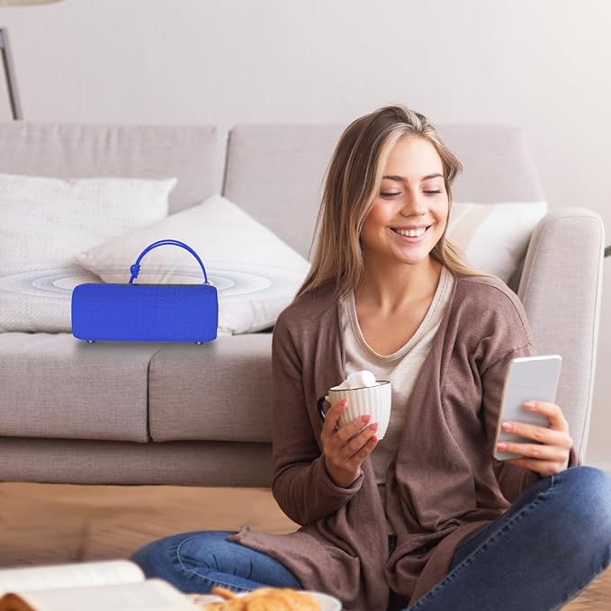 PEICHENG Bluetooth Speaker, Portable Wireless Clear Loud Stereo Sound IPX5 Waterproof with RGB Lights BT5.3 Long Playtime TWS Pairing,for Home Party Outdoor Beach,Great Gift Choice (Blue)