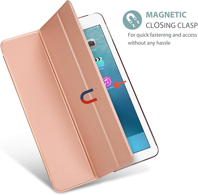 ProCase Smart Case for 10.5” iPad Air 3rd Generation 2019 / iPad Pro 2017, Slim Stand Cover with Translucent Frosted Back for iPad Air 3 -Rosegold