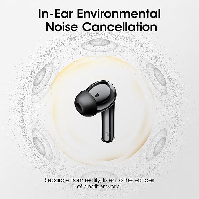 Wireless Earbuds, Bluetooth 5.4 Headphones with 4 Noise Cancelling Mic, 46H In-Ear Buds with 3D Bass Stereo Sound, Small Ears, LED Display, Calls Sports Workout, IPX7 Earphones for Android iOS, Black