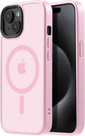 Tigowos for iPhone 15 Plus&iPhone 14 Plus Phone Case Fits MagSafe 10FT Drop Resistant Matte Skin Feeling Back Cover for iPhone 15 Plus&iPhone 14 Plus Case，Light Pink