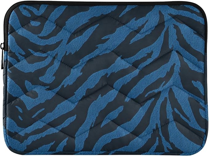 Laptop Case Sleeve, Black Blue Tiger Print Wild Animal Shockproof Protective Computer Carrying Cover, Briefcase Handbags 13-13.3inch Laptop Sleeve Bag