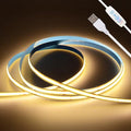 ZSLAIFU COB LED Strip Lights Warm 6.56ft, 5V Dimmable LED Light Strip, Flexible USB LED Strip for Cabinet, TV Backlighting, Bedroom, Kitchen, Home DIY Lighting
