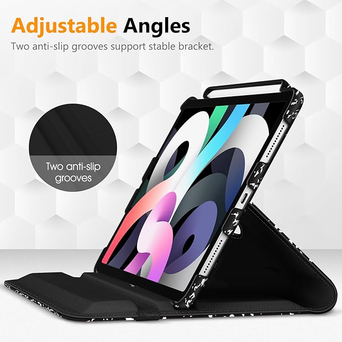 Fintie Rotating Case for iPad Air 11-inch M4/M3/M2 (2026/2025/2024), iPad Air 5th (2022) / 4th Generation 10.9 Inch - 360 Degree Rotating Protective Stand Cover with Pencil Holder, Composition Book