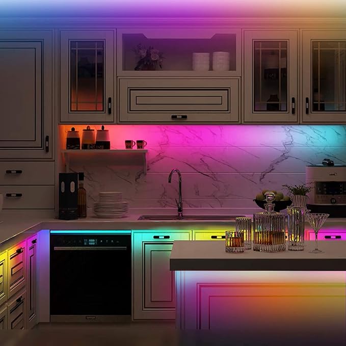 LED Strips Lights USB Powered Rainbow Chasing RGB LED Lights Strip LED TV Backlight Strip with 17-Key RF Remote Color Changing Strip Lights Waterproof IP65 LED Rope Lights LED Lights 2M 6.54FT