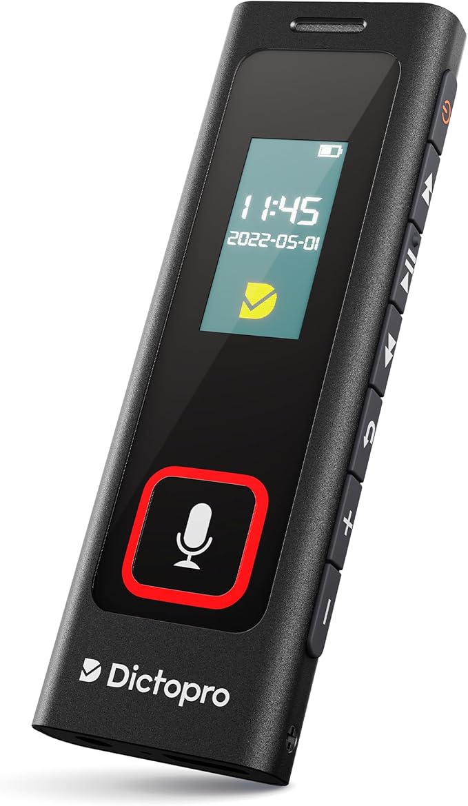 X200 - Voice Activated Digital Recorder, 32GB Memory, 582H Recording Time, Noise Reduction Dictophone, Portable Audio Recording with Sensitive Mics for Lectures, Meetings, Interviews
