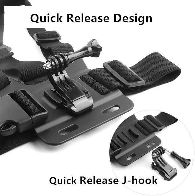 Chest Mount Harness Chesty Vest Head Mount Strap for Action Camera Compatible with GoPro Hero 12,11,10,9,8,Max,Go Pro Hero 7,6, 5,4, Session,3+,3,Hero (2018),Fusion,DJI Osmo,AKASO