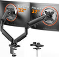 ErGear Dual Monitor Arm, Full Adjustable Monitor Mount for 13–32″ Screens, Fast Install Computer Monitor Stand with Tool-Free VESA Mount, Max Load 19.8 lbs, Max VESA 100x100mm