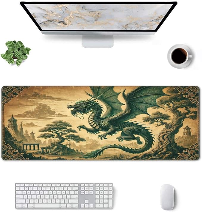 Dragon Mouse Pad XL Large Mousepad Non Slip Rubber Base Desk Mat for Laptop Computer Gaming 31.5" X 12"