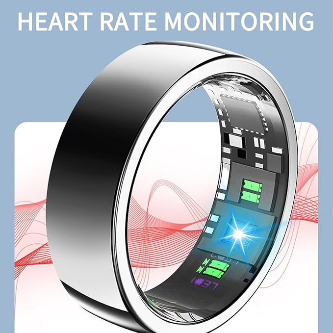 Smart Ring for Women Health Ring for Men Fitness Tracker with Heart Rate Monitor Sleep Monitoring Pedometer Calorie for Android iOS
