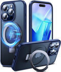Chicfun 3-in-1 [Magnetic+Kickstand+Ring Holder] for iPhone 15 Pro Max Case Stand Ring Holder Compatible with MagSafe, Military Shockproof Protective Matte iPhone 15 Pro Max Phone Case Kickstand Cover