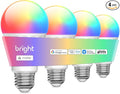 U-tec Smart Light Bulbs, 1100 Lumen, 90+CRI Matter & Bluetooth Color Changing A19 Light Bulb, 16 Million DIY Colors RGB Light Bulbs, Compatible with Alexa, Google Assistant Home App, 4 Pack